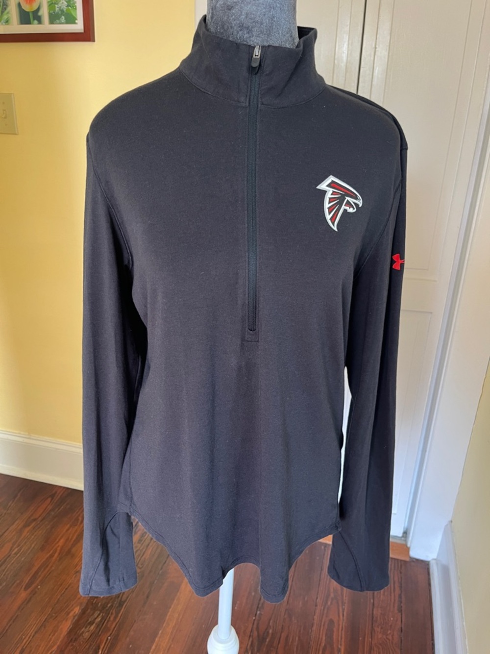 Under Armour Black Atlanta Falcons Quarter-Zip Pullover